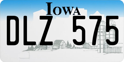 IA license plate DLZ575