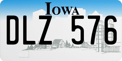 IA license plate DLZ576