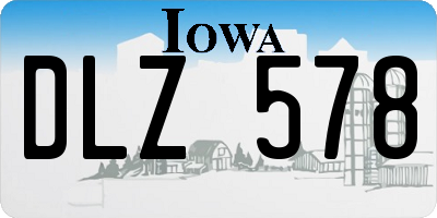 IA license plate DLZ578