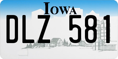 IA license plate DLZ581