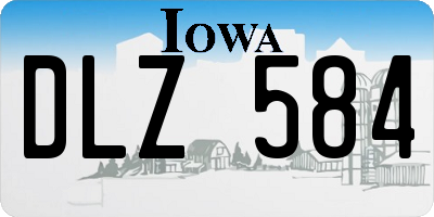 IA license plate DLZ584