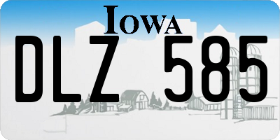 IA license plate DLZ585