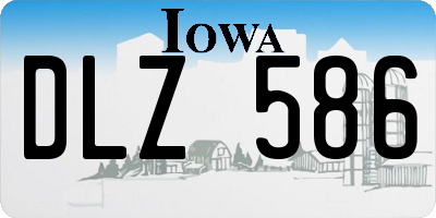 IA license plate DLZ586