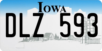 IA license plate DLZ593