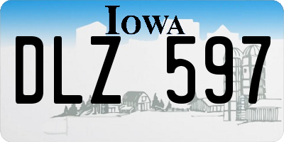 IA license plate DLZ597