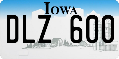 IA license plate DLZ600