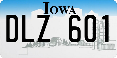 IA license plate DLZ601