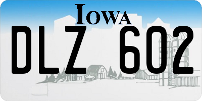 IA license plate DLZ602