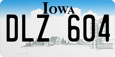 IA license plate DLZ604