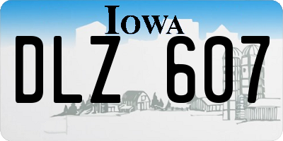 IA license plate DLZ607