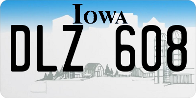 IA license plate DLZ608