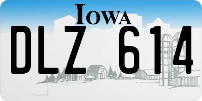 IA license plate DLZ614