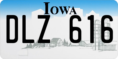 IA license plate DLZ616