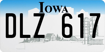 IA license plate DLZ617
