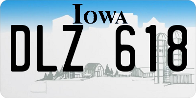 IA license plate DLZ618