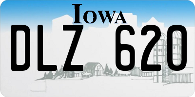 IA license plate DLZ620