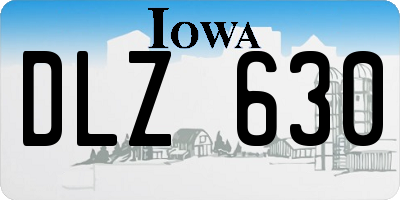 IA license plate DLZ630