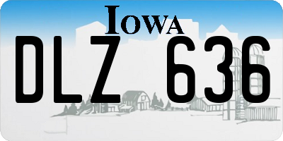 IA license plate DLZ636