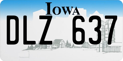 IA license plate DLZ637