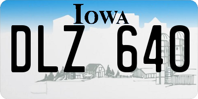 IA license plate DLZ640
