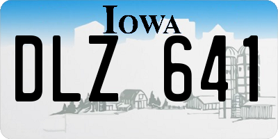 IA license plate DLZ641