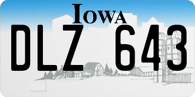 IA license plate DLZ643