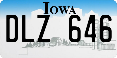 IA license plate DLZ646