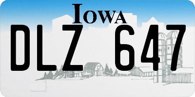 IA license plate DLZ647
