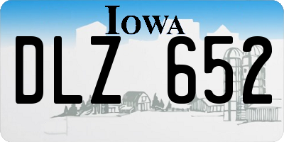 IA license plate DLZ652