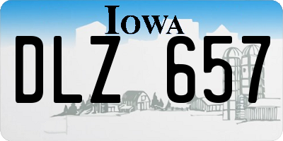 IA license plate DLZ657