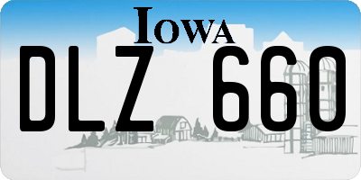 IA license plate DLZ660