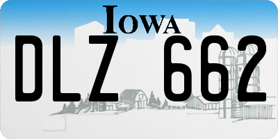 IA license plate DLZ662