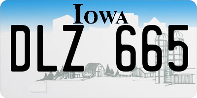 IA license plate DLZ665