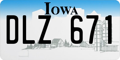 IA license plate DLZ671