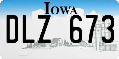 IA license plate DLZ673