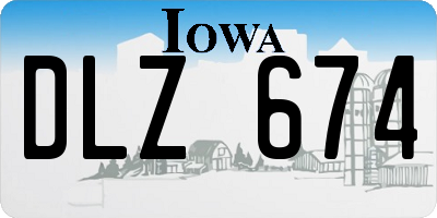 IA license plate DLZ674