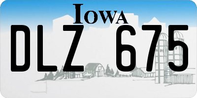 IA license plate DLZ675