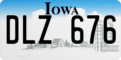 IA license plate DLZ676