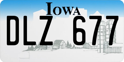 IA license plate DLZ677