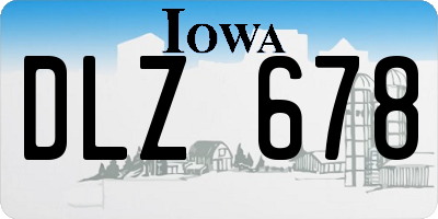 IA license plate DLZ678