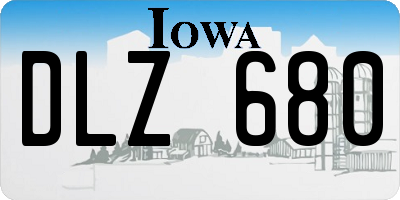 IA license plate DLZ680