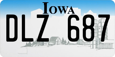IA license plate DLZ687