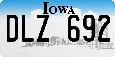 IA license plate DLZ692