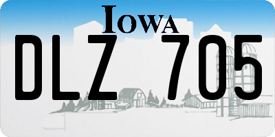 IA license plate DLZ705