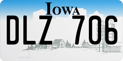IA license plate DLZ706