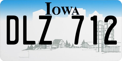 IA license plate DLZ712