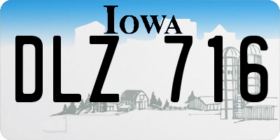 IA license plate DLZ716