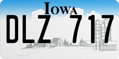 IA license plate DLZ717