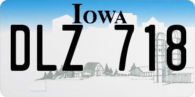 IA license plate DLZ718