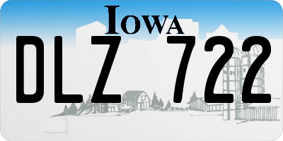 IA license plate DLZ722